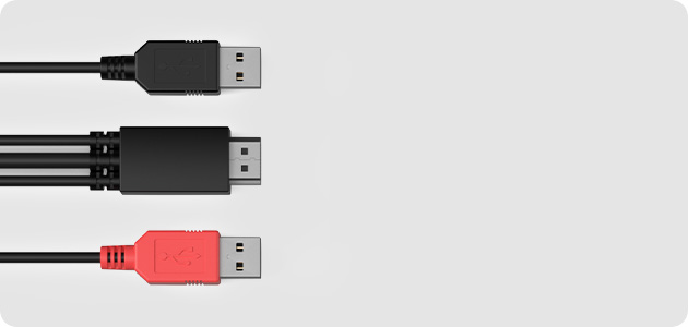 Подключение кабеля USB-C 3-в-1 порт USB-C 3-в-1