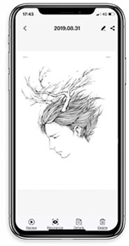 Representing the creative process with one-click share